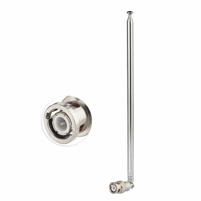 Picture of Bingfu Police Radio Scanner Antenna 20-1300MHz 7 Sections Telescopic BNC Male Antenna Ham Radio Handheld CB Radio Antenna for Uniden Whistler Police Radio Scanner Two Way Radio Frequency Counter