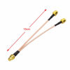 Picture of Bingfu RP-SMA Female Bulkhead Mount to Dual RP-SMA Male WiFi Antenna Adapter Splitter Cable 15cm 6 inch for WiFi Router Hotspot Wireless Mini PCI Express PCIE Network Card Adapter