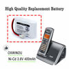 Picture of OXWINOU BT-17333 BT-27333 Handset Telephone Rechargeable Battery 2/3AA 3.6V NI-CD Cordless Phone Battery Compatible with BT17333 BT27333 BT-17233 BT17233 BT-163345 CS5121(Pack of 2)