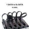 Picture of RGEEK SATA Power Splitter Cable, 15 Pin SATA to 5 SATA Power Splitter Cable Apply for HDD、SSD、Optical Drives Sata Power Cable -24 Inches