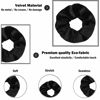 Picture of IVARYSS Scrunchies for Women, 12 Pcs Black Velvet Scrunchies for Hair, Soft Ponytail Holder for Girls, Classic Elastic Hair Bands