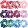 Picture of IVARYSS Scrunchies for Girls, 12 Pcs Velvet Scrunchies for Hair, Soft Ponytail Holder, Cute Colors Elastic Hair Bands for Teens and Women