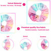 Picture of IVARYSS Scrunchies for Girls, 12 Pcs Tie Dye Velvet Scrunchies for Hair, Soft Rainbow Ponytail Holder, Cute Candy Colors Elastic Hair Bands for Teens and Women