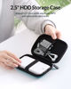 Picture of ORICO Hard Drive Case 2.5 inch External Drive Storage Carrying Bag Waterproof Shockproof with Inner Size 5.5x3.5x1.0inch for Organizing HDD and Electronic Accessories, Blue(PHD-25)