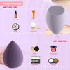 Picture of Makeup Sponge DUAIU 4 Pack Beauty Blender Foundation Sponges Set 4 Color Latex Free Blender Beauty Makeup Sponges with 1 Sponge Holder Case (Morandi Purple)