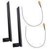Picture of QAREQU 6dBi Wireless LAN Antenna RP-SMA MFH4 Extension Cable for M.2 NGFF WiFi Network Card
