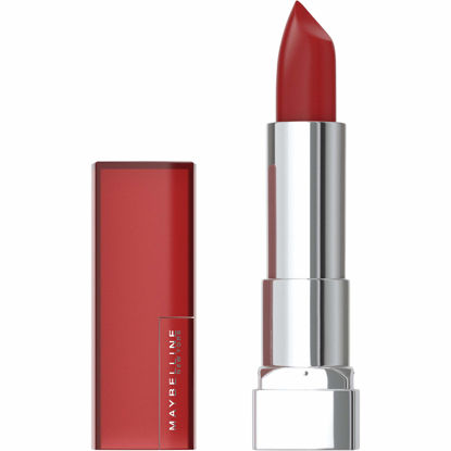 Picture of Maybelline Color Sensational Lipstick, Lip Makeup, Matte Finish, Hydrating Lipstick, Nude, Pink, Red, Plum Lip Color, Smoking Red, 0.15 oz; (Packaging May Vary)