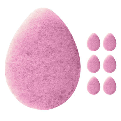 Picture of KOL Face Scrubber, Lavender Infused Exfoliating Facial Cleansing Pads, Reusable Exfoliator Face Sponge for Daily Face Cleaning and Makeup Removal, 6 Count
