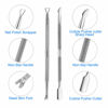 Picture of Cuticle Nippers and Cuticle Pusher Manicure Tools Set - Professional Stainless Steel Nail Cuticle Remover Cutter Clippers Tool for Gel Nail Art Fingernails Toenails, Spa