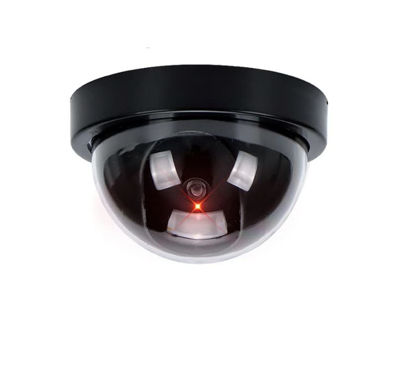 Picture of BCB Dummy Fake Security Camera with Flashing Red LED Light, Black