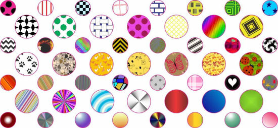 Picture of StickerTalk Decorated Camera Dots Webcam Covers, 1 Sheet of 32 Stickers at 0.25 inches Diameter, 21 Stickers at 0.375 inches Diameter.