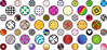 Picture of StickerTalk Decorated Camera Dots Webcam Covers, 1 Sheet of 32 Stickers at 0.25 inches Diameter, 21 Stickers at 0.375 inches Diameter.