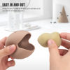 Picture of FERYES Makeup Sponge Holder - Shatterproof Eco-Friendly Silicone Beauty Make Up Blender Case for Travel - Khaki