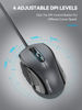 Picture of TECKNET Wired Mouse, USB Wired Computer Mouse, 3600DPI 4 Adjustable Levels, 6-Button Ergonomic Mice, Home and Office Mouse for Laptop PC Desktop Notebook - Grey