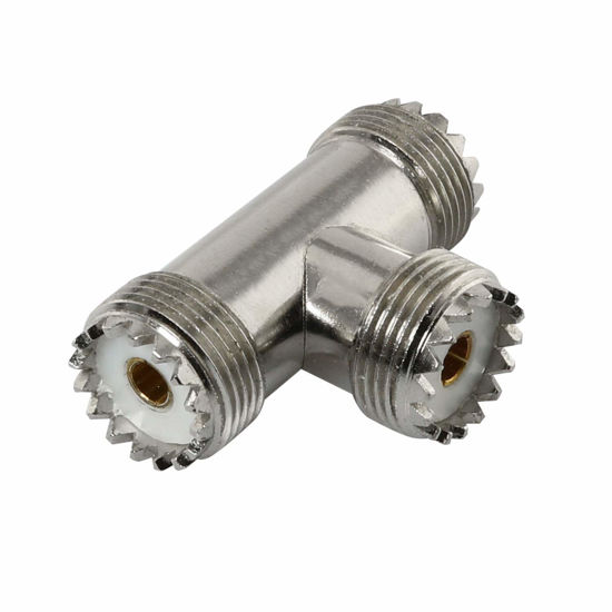 Coaxial To Uhf Adapter 3-Way UHF Jack Female To Female 3 Ports Splitter ...