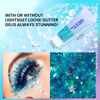 Picture of DAGEDA Body Glitter Gel, Face Glitters Body Gel Sequins Shimmer Liquid Eyeshadow, Chunky Glitter for Face Hair Nails, Holographic Cosmetic Laser Powder Festival Glitter Makeup 1.7oz (Lake Blue)