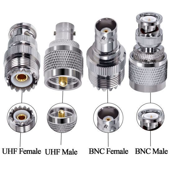 GetUSCart- TUOLNK 4pcs PL259 SO239 to BNC Adapter Coax Cable Connector ...