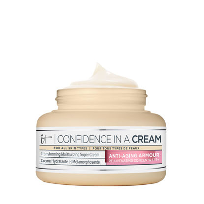 Picture of IT Cosmetics Confidence in a Cream Anti Aging Face Moisturizer - Improved Formula - Reverses 10 Signs of Aging Skin in 2 Weeks, 48HR Hydration with Hyaluronic Acid, Niacinamide + Peptides - 4 fl oz