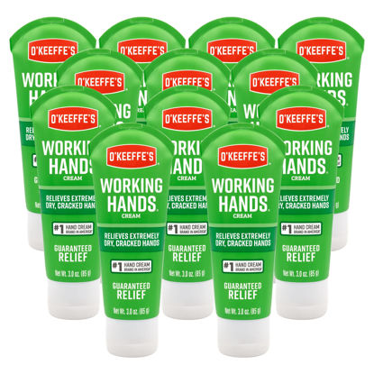 Picture of O'Keeffe's Working Hands Hand Cream, Relieves and Repairs Extremely Dry Hands, 3 oz Tube, (Bulk Hand Cream, Pack of 12)