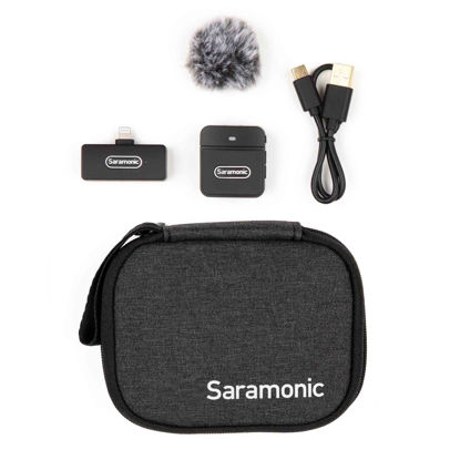 Picture of Saramonic Blink 100 B3 TX+RX 2.4GHz Micro Clip-On Wireless System w/Device-Mountable Dual-Channel Lightning Receiver for iPhones & iPads