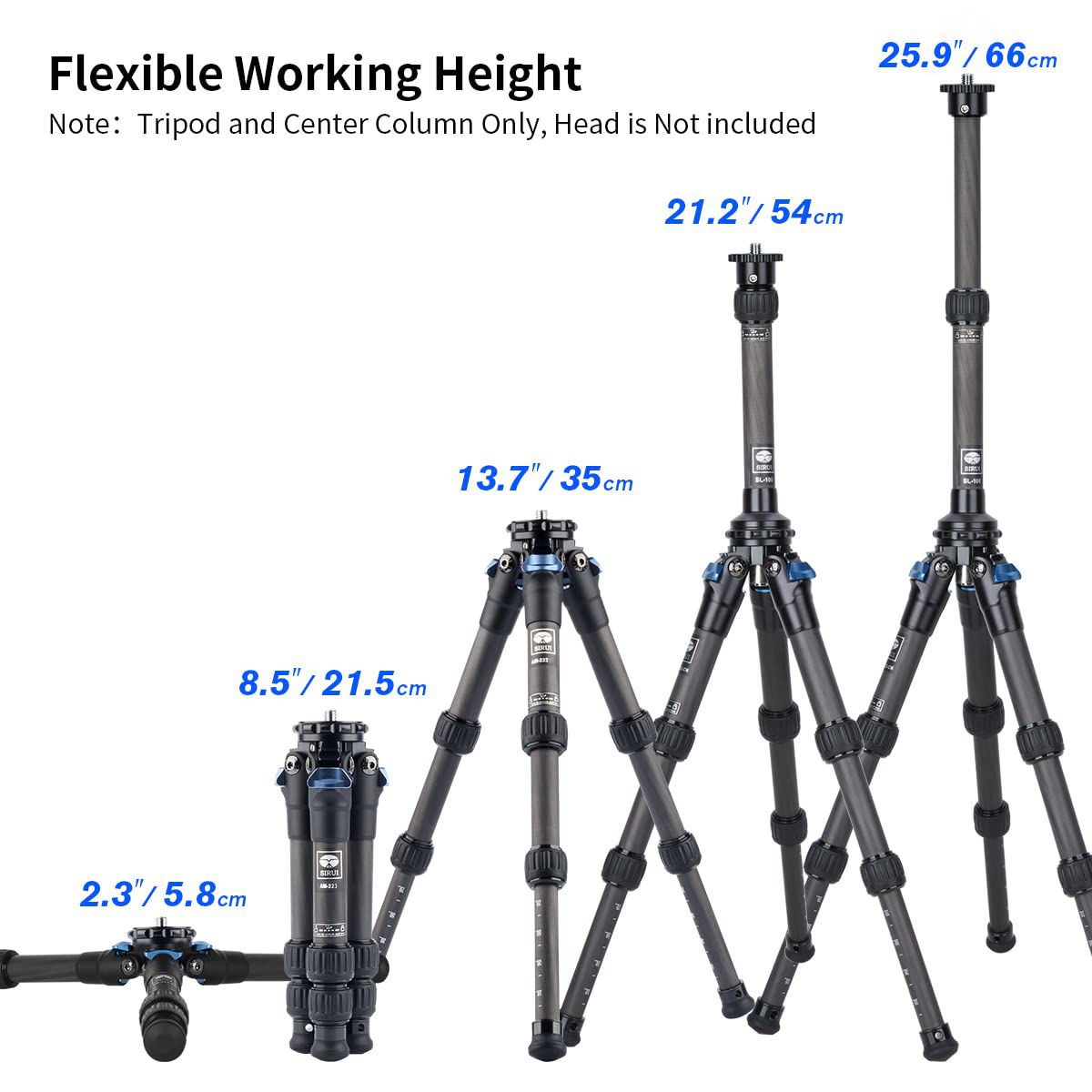 GetUSCart SIRUI AM223 Travel Carbon Fiber Mini Tripod with SL100 Two