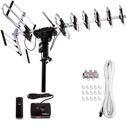 Picture of Five Star [Newest 2020] Outdoor Digital Amplified HDTV Antenna - up to 200 Mile Long Range, Directional 360 Degree Rotation by Remote Control, HD 4K 1080P FM Radio,Support 5 TVs Plus Installation Kit