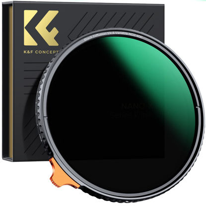 Picture of K&F Concept 49mm Black Diffusion Mist 1/4 Effect & Variable ND2-400 (1-9 Stops) ND Lens Filter 2 in 1, Putter Adjust Multi-Function Filter for Camera Lens with 28 Multi-Coated (Nano-X Series)