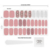 Picture of Dashing Diva Gloss Nail Strips - Rose Sparkle | UV Free, Chip Resistant, Long Lasting Gel Nail Stickers | Contains 32 Nail Wraps, 1 Prep Pad, 1 Nail File
