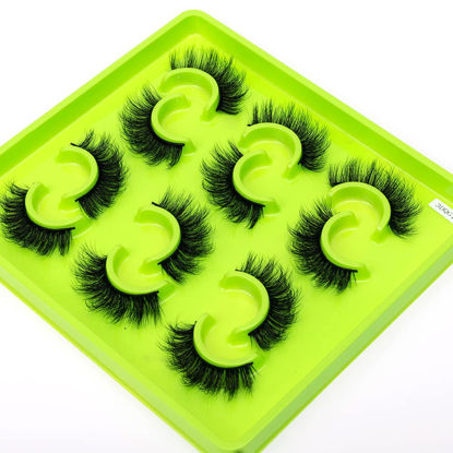 Picture of HBZGTLAD 6 Pairs Fluffy False Eyelashes Natural Faux Mink Strip 3D Lashes Pack(3DQG-114)