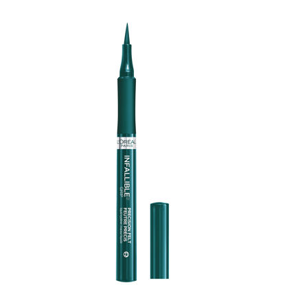 Picture of L’Oréal Paris Cosmetics Makeup Infallible Grip Precision Felt Eyeliner, Smudge Resistant, Long Lasting Waterproof Eyeliner, Green, Green, 0.03 fl oz