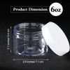 Picture of 4 Pieces Round Clear Wide-mouth Leak Proof Plastic Container Jars with Lids for Travel Storage Makeup Beauty Products Face Creams Oils Salves Ointments DIY Making or Others (White, 6 Ounce)