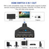 Picture of HDMI Switch 3 in 1 Out, 4K@30hz HDMI Splitter Supports Full HD 1080P 3D Compatible with Roku Fire TV Stick HDTV PS4/PS5 Xbox One Chromecast