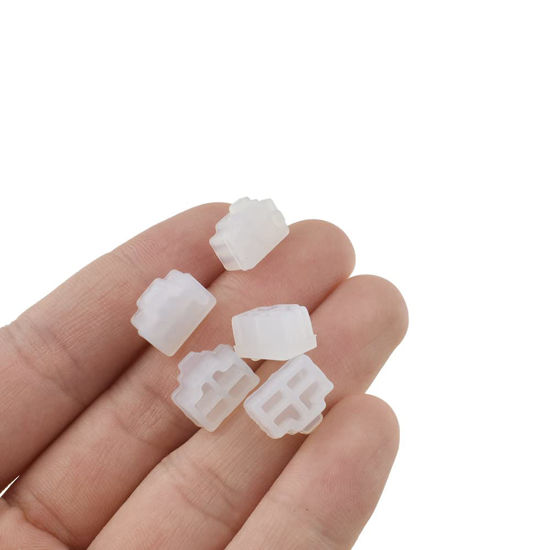 Picture of Acoeitl Silicone Ethernet Hub Port RJ-45 Anti Dust Cover Plugs Protectors Stoppers Caps Pliable Lay Flat Not Protrude Stay in Place Prevent Dust Moisture for Unused Switch Router Port 30Pcs White