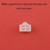 Picture of Acoeitl Silicone Ethernet Hub Port RJ-45 Anti Dust Cover Plugs Protectors Stoppers Caps Pliable Lay Flat Not Protrude Stay in Place Prevent Dust Moisture for Unused Switch Router Port 30Pcs White