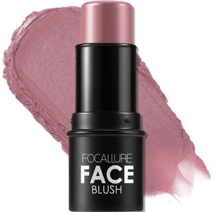 Picture of FOCALLURE Cream Blush Makeup,Buildable Blush Stick for Cheeks,Matte and Dewy Finish,Long Wearing,Easy Application,Lightweight Multi Stick,DUSTY ORCHID