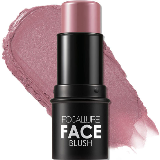 Picture of FOCALLURE Cream Blush Makeup,Buildable Blush Stick for Cheeks,Matte and Dewy Finish,Long Wearing,Easy Application,Lightweight Multi Stick,DUSTY ORCHID