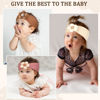 Picture of MIUXUESO 3 Pcs Baby Flower Headbands Baby Girls Nylon Headbands Soft Hairbands Hair Accessories for Newborn Infant Toddler Kids (Yellow,Pink,Brown)