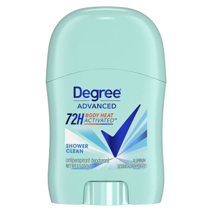 Picture of Degree Antiperspirant Deodorant Shower Clean 72-Hour Sweat & Odor Protection Antiperspirant for Women with Body Heat Activated Technology 0.5 oz