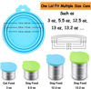 Picture of Comtim Pet Food Can Cover Silicone Can Lids for Dog and Cat Food(Universal Size,One fit 3 Standard Size Food Cans),Blue and Green