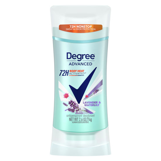 Picture of Degree Advanced Protection Antiperspirant Deodorant Lavender & Waterlily for 72-Hour Sweat & Odor Control for Women, with Body Heat Activated Technology, 2.6 oz
