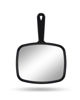 Picture of Gladmart Hand Mirror Salon Barber Hairdressing Handheld Mirror with Handle(Square Black 7.4 x 10.3 inches)