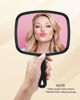 Picture of Gladmart Hand Mirror Salon Barber Hairdressing Handheld Mirror with Handle(Square Black 7.4 x 10.3 inches)