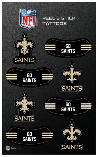 Picture of Rico Industries NFL New Orleans Saints Peel and Stick Tattoos Small