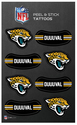 Picture of Rico Industries NFL Jacksonville Jaguars Peel and Stick Tattoos Small