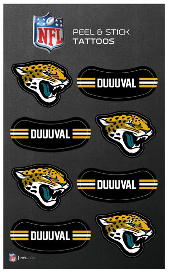 Picture of Rico Industries NFL Jacksonville Jaguars Peel and Stick Tattoos Small