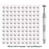 Picture of Fcozpjk 100Pcs Soft Nail Sponges for Ombre, Nail Art Sponges With Grabbing Pen, Aura Nails, Ombre Nail Brush, Manicure Nail Art Tools, Professional Accessories Supplies