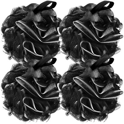 Picture of FARMOGA Bath Loofah Sponge Back Scrubber Shower Sponge Soft Mesh Exfoliator Pouf Shower Ball Bath Sponges for Women and Men Bath Accessories