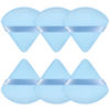 Picture of Pimoys 6 Pieces Powder Puff Face Soft Triangle Makeup Puff for Loose Powder Setting Powder, Velour Makeup Blender Sponge Set Beauty Makeup Tool, Blue