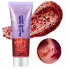 Picture of Go Ho Red Face Body Glitter,Singer Concerts Red Face Paint Glitter Makeup,Holographic Chunky Sequins Glitters for Eye Lip Hair Nails,Festival Glitter Rave Accessories,07 Red Glitter 52g