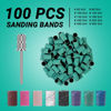 Picture of MelodySusie 100 Pcs Nail Drill Bits Sanding Bands for Nail Drill 180 Fine Grit Nail File Sanding Bands for Acrylic Nails Gel Manicures and Pedicure